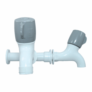 Tê Longo com Torneiras para Tanque e Máquina 1/4 de Volta